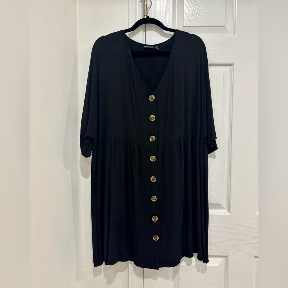 ASOS Black Button-Down Dress - 14